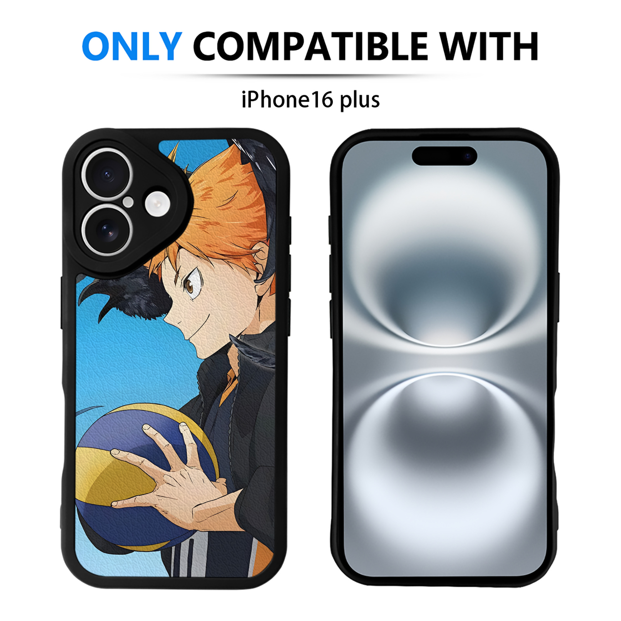 （画像用） ハイキュー!! Haikyu!! 【iPhone 16シリーズ対応】シリコンスマホケース（レザー調） 材質：シリコン